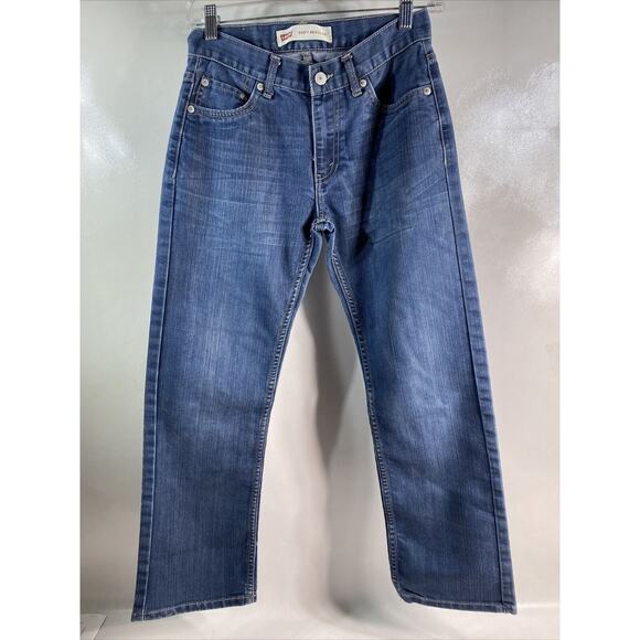 Levi's 505 Red Tab Straight Leg Denim Blue Jeans Boy's Size 14 Reg 27x27 - Picture 6 of 9